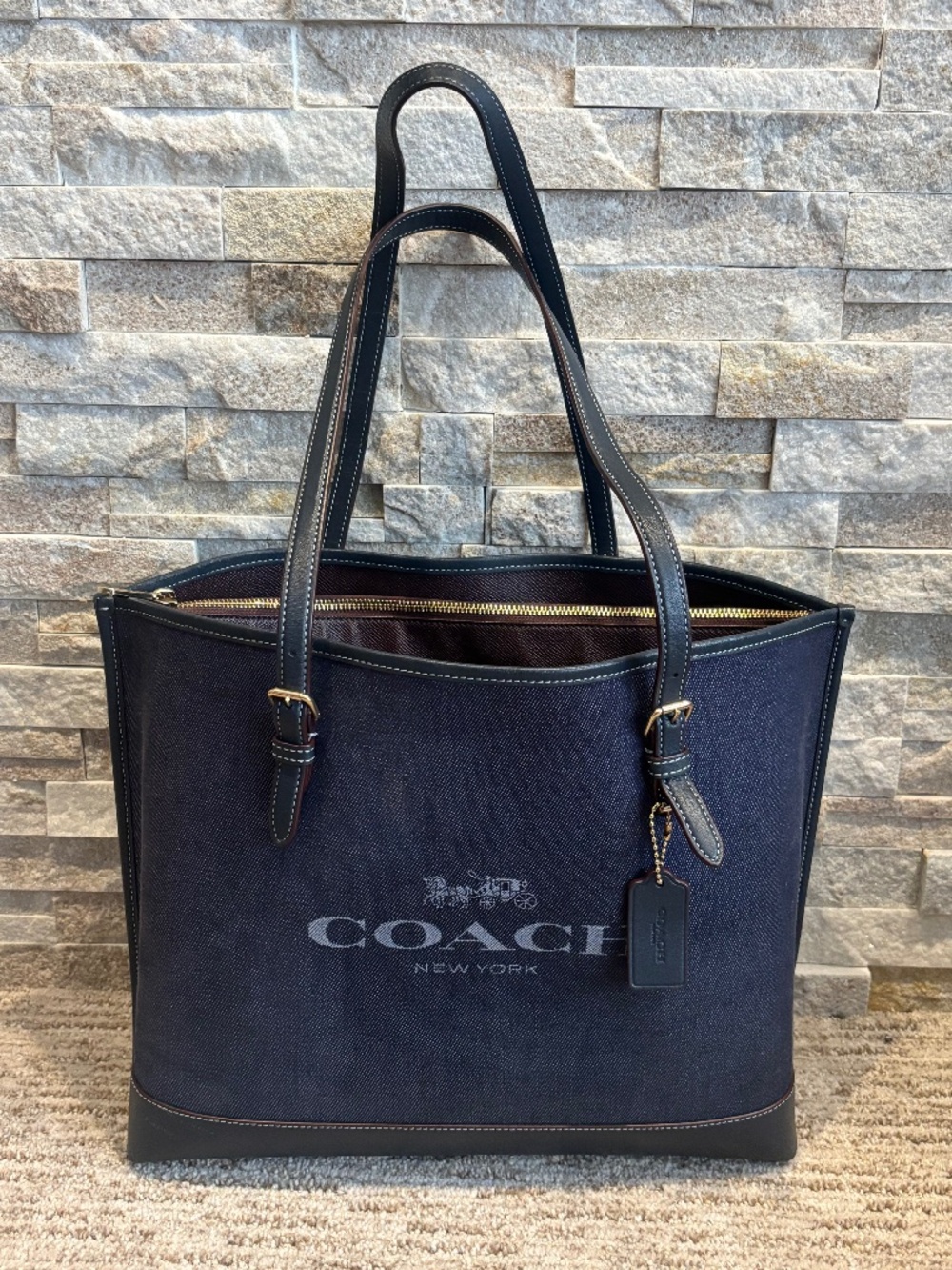 COACH Mollie Tote Denim Bag